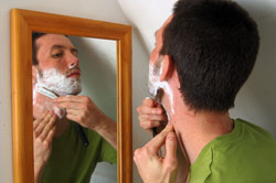 røde knopper efter barbering