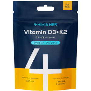 4 HIM & HER Vitamin D3 + K2 (365 tabl)