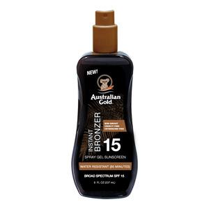 Australian Gold Sunscreen Spray Gel with bronzer SPF15 - 237 ml.