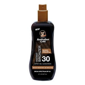 Australian Gold Sunscreen Spray Gel with bronzer SPF30 - 237 ml.