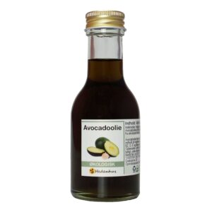 Avocadoolie økologisk, uraffineret, koldpresset 1 liter glasflaske - Hedenhus - Til tør hud, hårpleje, massage