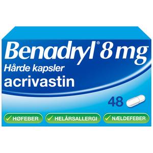 Benadryl 8 mg - 48 kapsler