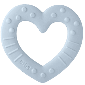 Bibs Baby Bitie Heart Baby Blue (1 stk)