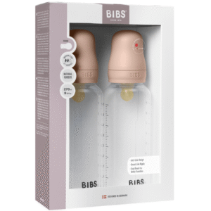 Bibs Baby Bottle Round Latex Medium Flow Blush (2x270 ml)