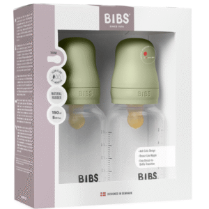 Bibs Baby Bottle Round Latex Slow Flow Sage (2x150 ml)