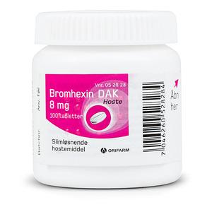 Bromhexin 8 mg - 100 tabletter