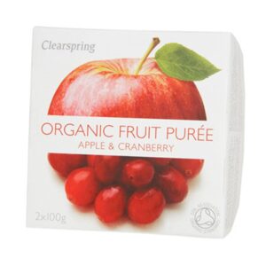 Clearspring Organic Frugtpuré Æble & Tranebær Ø (200 gr)