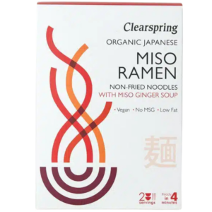 Clearspring Ramen Nudler M. Miso- & Ingefærsuppe Ø (210 g)