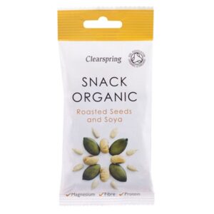 Clearspring - Ristede Græskar kerner og Soya Ø 35 gr.
