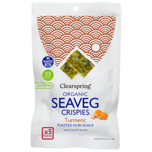 Clearspring Seaveg Crispies Gurkemeje Multipack Tang Chips Ø (5x4 g)