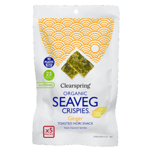 Clearspring Seaveg Crispies Ingefær Multipack Tang Chips Ø (5x4 g)