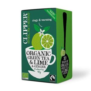 Clipper Grøn Te m. Lime & Ingefær Ø (1 pk)