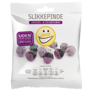 EASIS Slikkepind Solbær & Lakrids (100 g)
