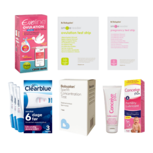 Eveline Smart Fertilitetssystem, Smile Reader, Clearblue Ultratidlig Avanceret 3-pak, Babyplan Sædkvalitetstest & Conceive Plus 75ml Komplet Fertilitetskit