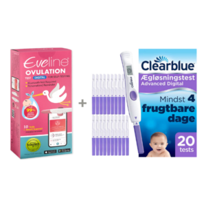 Eveline Smart Fertilitetssystem & Clearblue Advanced Digital 20-pak Storpakke til Grundig Ægløsningssporing