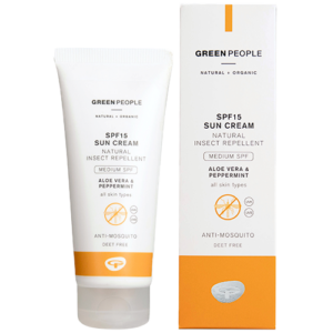 Green People Sun Cream SPF15 With Insect Repellent (100 g)