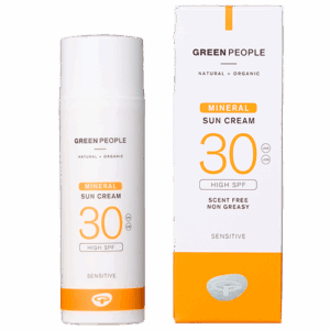 Green People Sun Cream Scent Free Mineral SPF30 Organic (50 g)