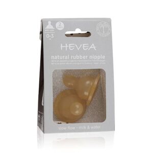 Hevea flaskesutter 2 pak langsomt flow, 1 stk