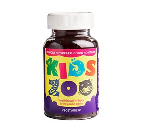 Kids Zoo Propolis + Hyldebær + Hyben + C • 60 stk.