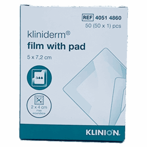 Kliniderm Film med sårpude 2x4 cm (50 stk)
