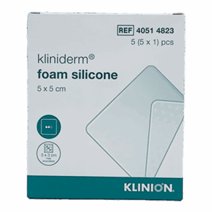 Kliniderm Foam Silikone 5x5 cm (5 stk)