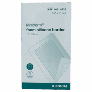 Kliniderm Foam Silikone Border 10x20 cm (5 stk)
