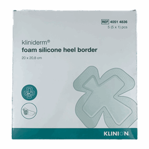 Kliniderm Foam Silikone Border, Heel Skumbandage (5 stk)