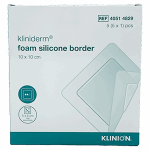 Kliniderm Foam Silikone Lite 10x10 cm (5 stk)