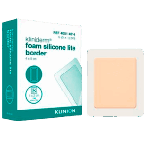 Kliniderm Foam Silikone Lite Border - 4x5 cm (10 stk)
