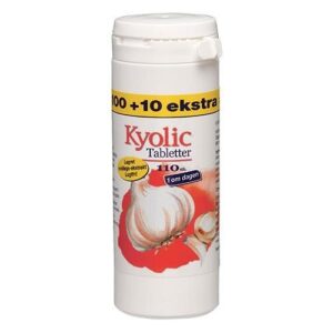 Kyolic 1 om dagen. 100 tabl. + 10 tabl. ekstra