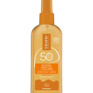 Lirene solbeskyttelse Dry Argan Oil til våd og tør hud SPF 50, 150ml.