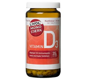 Livol Vitamin D 35 mcg 350 tab. BEDST FØR 02/2026