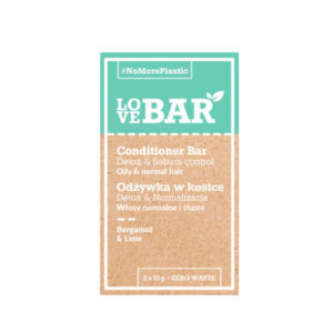 Love Bar Conditioner Bar Detox & Sebum Control Bergamot & Lime (2 x 30 g)
