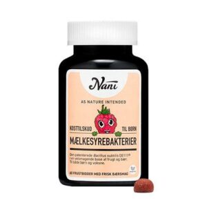 Mælkesyrebakterier - børn Nani - 60 gum. (Bedst før august 2026)