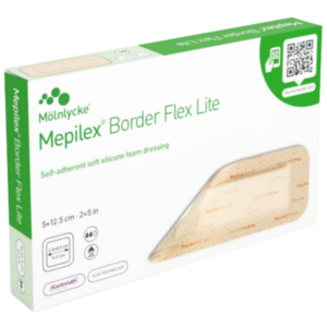 Mepilex Border Flex Lite Tynd Fleksibel Skum M. Silikoneklæb 5 x 12,5 cm (3 stk)