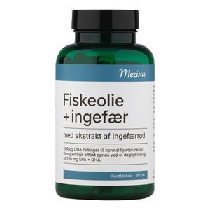 Mezina Fiskeolie + Ingefærrod - 90 kaps.