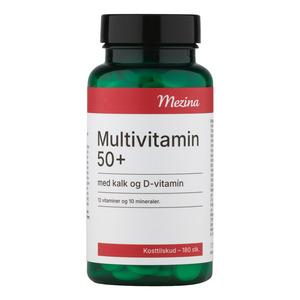 Mezina Multi 50+, Kalk og D-vitamin - 180 tabl.