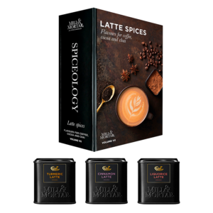 Mill & Mortar 3 Latte Spices Gaveæske - Gurkemeje-, Lakrids- & Kanel Latte (150 g)