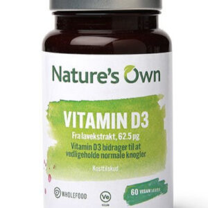 Natures Own Vitamin D3 62,5 ug, 60tb.
