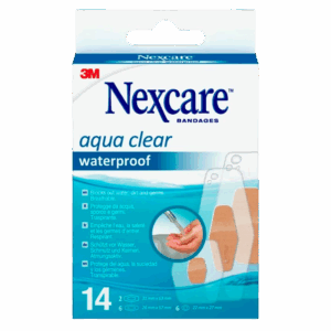 Nexcare Aqua Clear Waterproof Plasters, Assorted (14 stk)