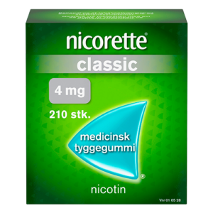 Nicorette Classic Medicinsk Tyggegummi 4MG (210 stk)
