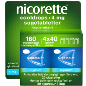 Nicorette Cooldrops Sugetabletter 4 mg (160 stk)