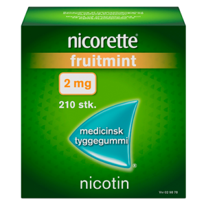Nicorette Fruitmint Medicinsk Tyggegummi 2 mg (210 stk)