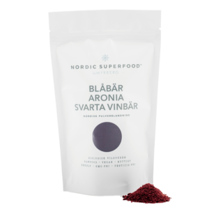 Nordic Superfood Pulver Blue Blåbær, Aronia, Solbær (80 g)
