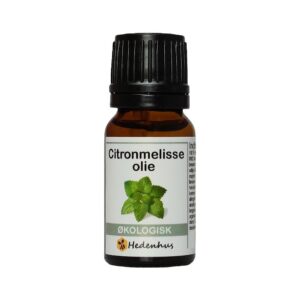 Økologisk citronmelisse æterisk olie 30 ml - Sød citrusaroma, dampdestilleret - Hedenhus - Til hudpleje, aromaterapi