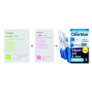 Pakke med Clearblue Triple Check + ny Smile Reader