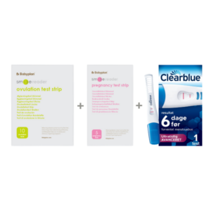 Pakke med Clearblue Ultratidlig Avanceret Graviditetstest (1 stk.) + ny Smile Reader