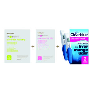 Pakke med Clearblue digital graviditetstest + ny Smile Reader