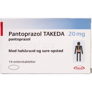Pantoprazol "TAKEDA" 20 mg (Håndkøb, apoteksforbeholdt) 14 stk Enterotabletter