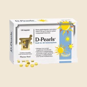 Pharma Nord D-Pearls, D3 Vitamin 20 µg .120 kapsler